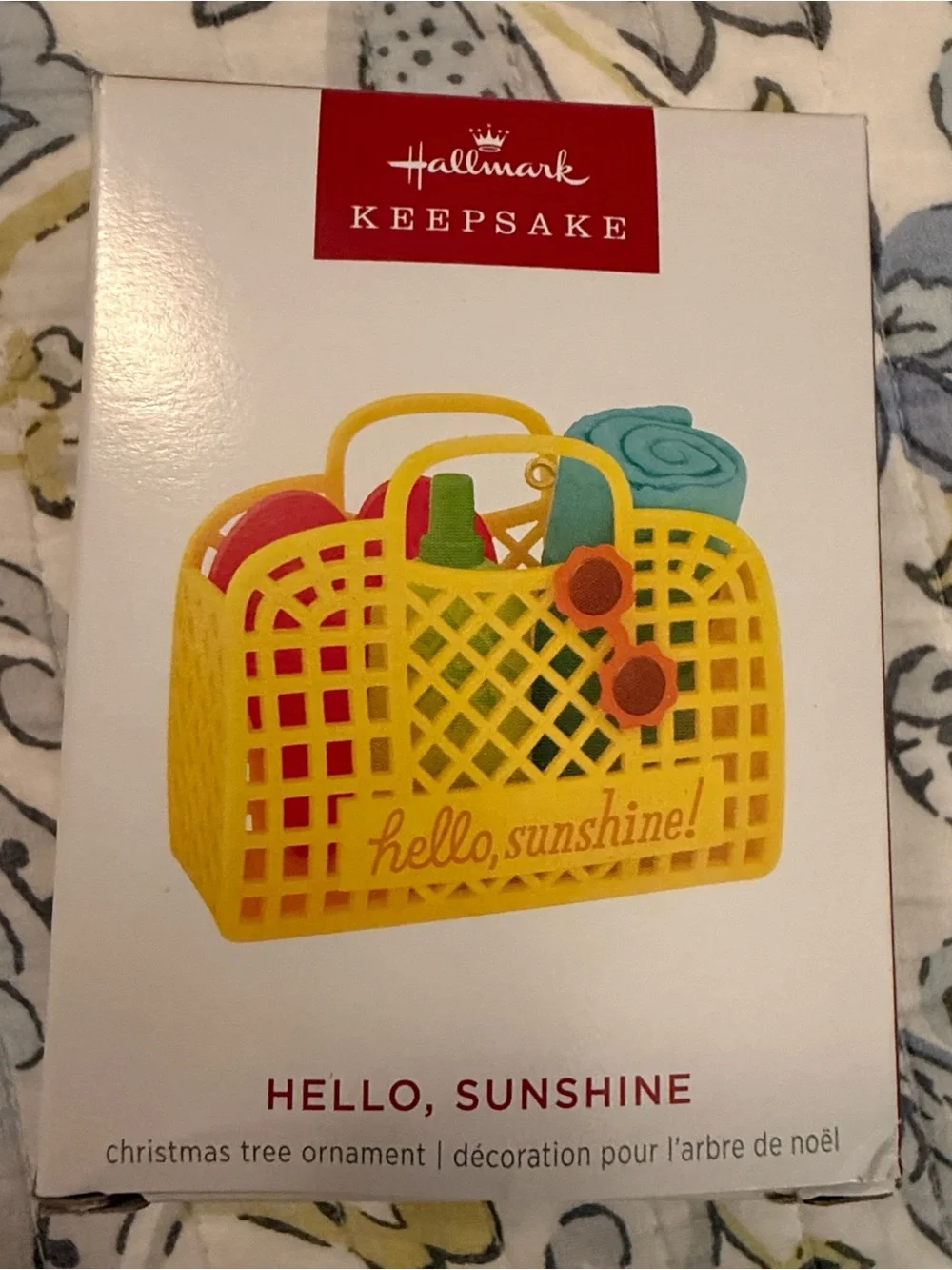 Hallmark Yellow Hello, Sunshine Beach Bag Keepsake Ornament